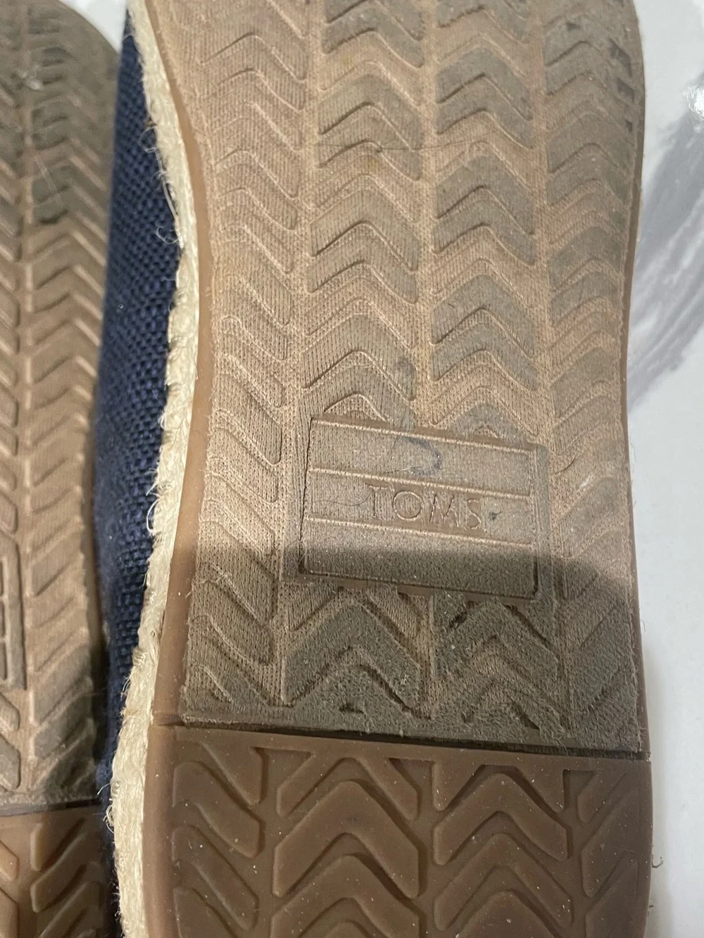 Toms Women Dark Blue Canvas Espadrille Sneaker Size 7.5